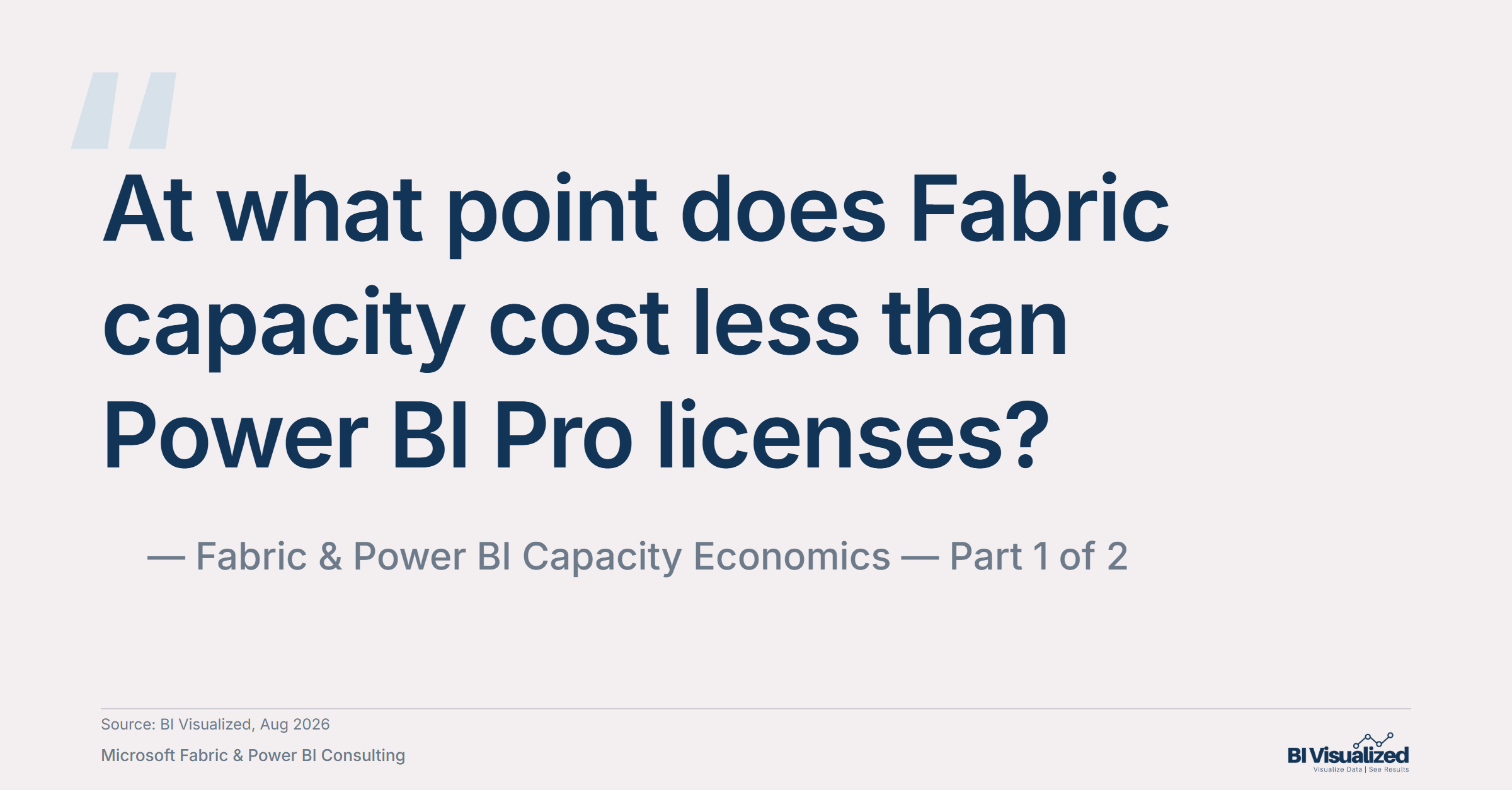 At what point does Fabric capacity cost less than Power BI Pro licenses? — Fabric & Power BI Capacity Economics, Part 1 of 2